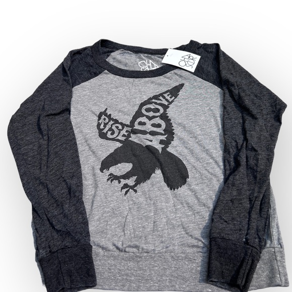 Chaser Rise Above Vintage Triblend Jersey in grey n black, size Small - Picture 1 of 6